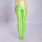 New Glossy Shiny Nylon Pantyhose Peach Hip Yoga Pants Elastic Fitness Push Up Leggings Tighs Collant Stocking Strumpfhose Panty