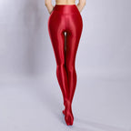 New Glossy Shiny Nylon Pantyhose Peach Hip Yoga Pants Elastic Fitness Push Up Leggings Tighs Collant Stocking Strumpfhose Panty