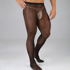 More-style European American Pantyhose for Men's Underwear Breathable Fishnet Tights Trend Male Bodystockings Sexy Club Hosiery