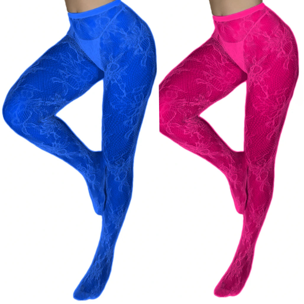 European Pantyhose for Women Lingerie Sexy High Waist Panty hose Plus Size Lingerie High Stockings Tights Hot Pink Blue White