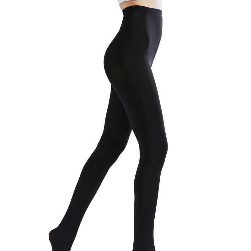 Pantyhose 80D Women Legging Fashion Thigh High Bodystockings Erotic Underwear Spring Autumn Woman Velvet Bottom Tights Lake Blue