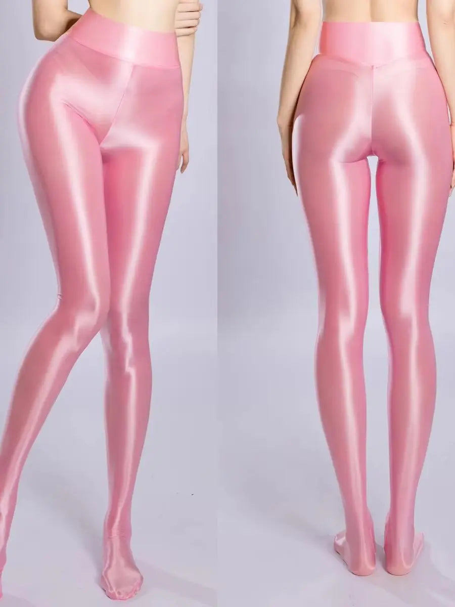 New Glossy Shiny Nylon Pantyhose Peach Hip Yoga Pants Elastic Fitness Push Up Leggings Tighs Collant Stocking Strumpfhose Panty