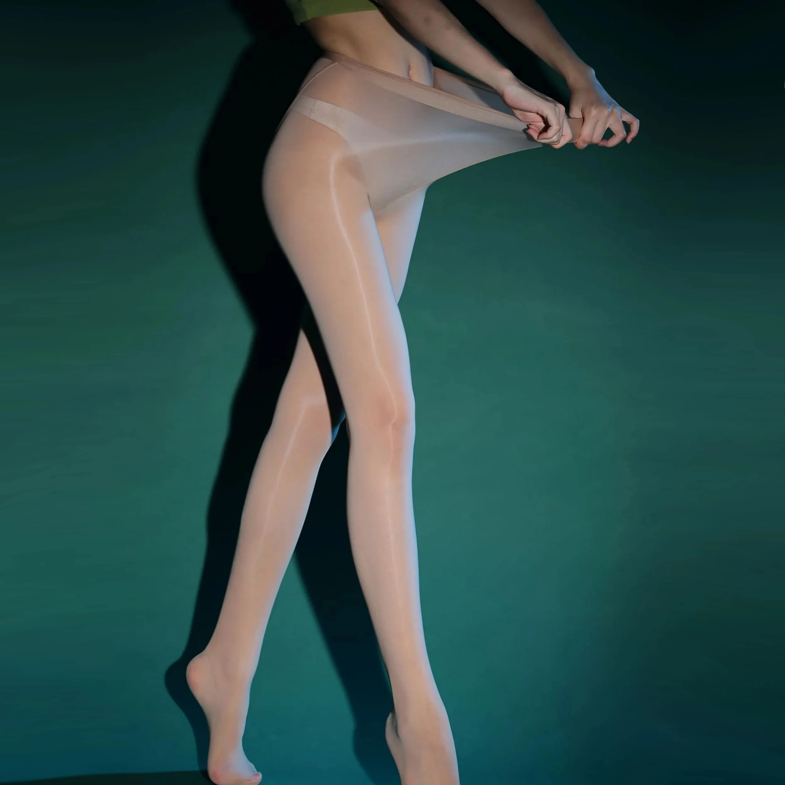 1 Piece Women's Shiny Pantyhose Thin Sexy High Waist Black Pantyhose Anti-Hook Silk-Smooth Shiny Pantyhose